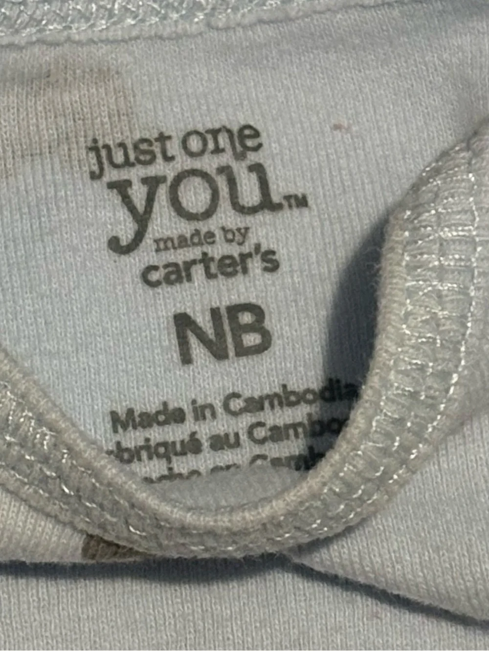Gerber Organic & Just One You by carters Newborn onesie and jacket elephants